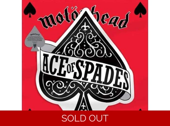 Motorhead - Ace Of Spades - Limited edition 7" shaped Picture Disc In PVC Sleeve c/w Custom Insert & Hype Sticker